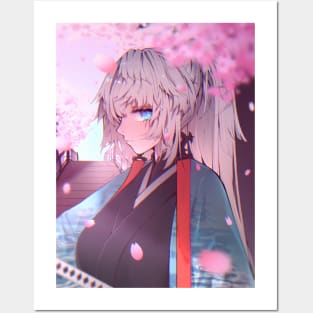 Sakura girl Posters and Art